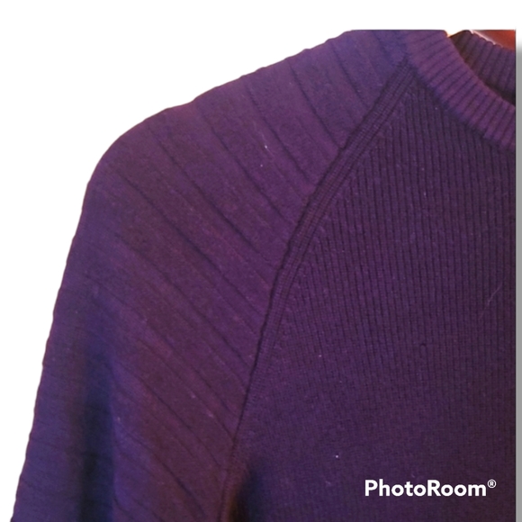 Belstaff New Wool Dark Purple Knit Sweater - Picture 3 of 11